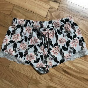 Jessica Simpson floral lace sleep shorts